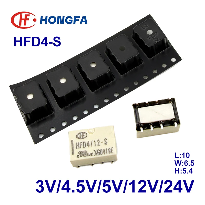 10Pcs/lot HFD4/3/5/9/12/24-S 2A 8PIN 3V 5V 9V 12V 24V DIY Signal communication relay SMD