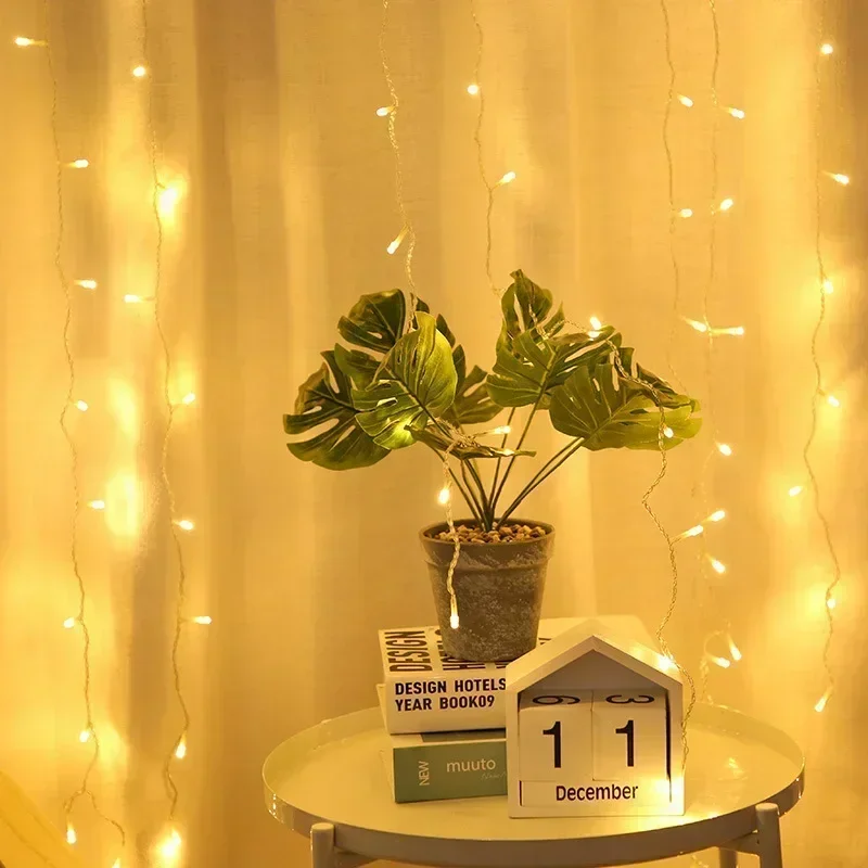 220v Led Curtain Light Fairy Lights Christmas Lights Led Icicle Lights Bedroom Party Garden Family Wedding Decoration