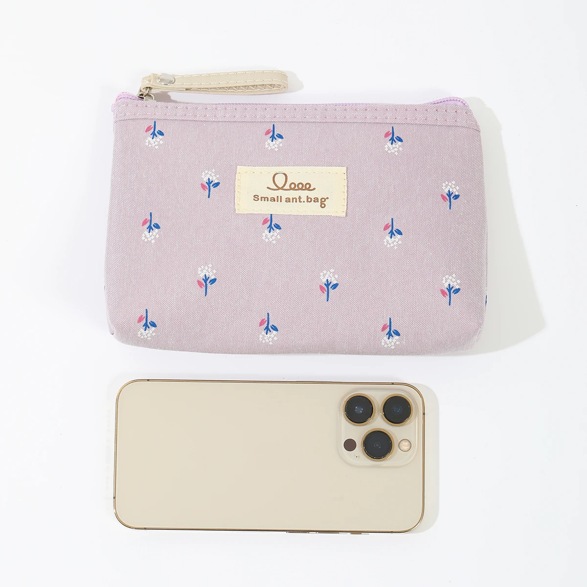 Instagram Style Canvas Makeup Bag Printed Women's Portable Student Pencil Case Travel Storage Toiletries Bag