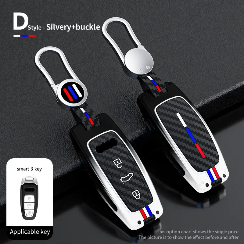 3 Buttons Shell For Audi Q8 RSQ8 A6 C8 S6 RS6 A7 S7 RS7 A3 8Y A8 D5 4N RS E-tron GT Q4 Q7 4M Car Remote Key Case Cover Fob