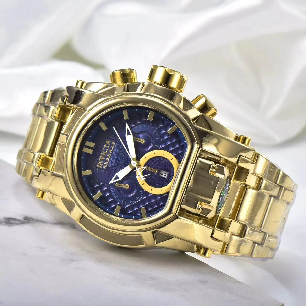 Three-hand large dial business luxury men's quartz explosive chronograph watch 2025