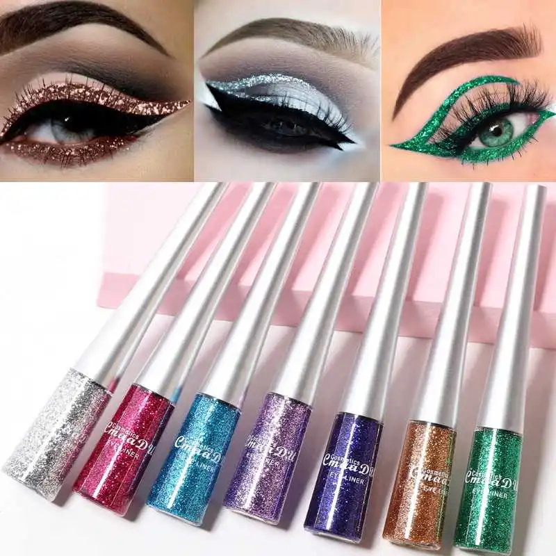 16 Kleuren Vloeibare Eyeliner Coloful Glitter Waterdichte, Langdurige, Snelle Droge Eyeliner Pen Oogmake-Up Tool Party Beauty Cosmetisch