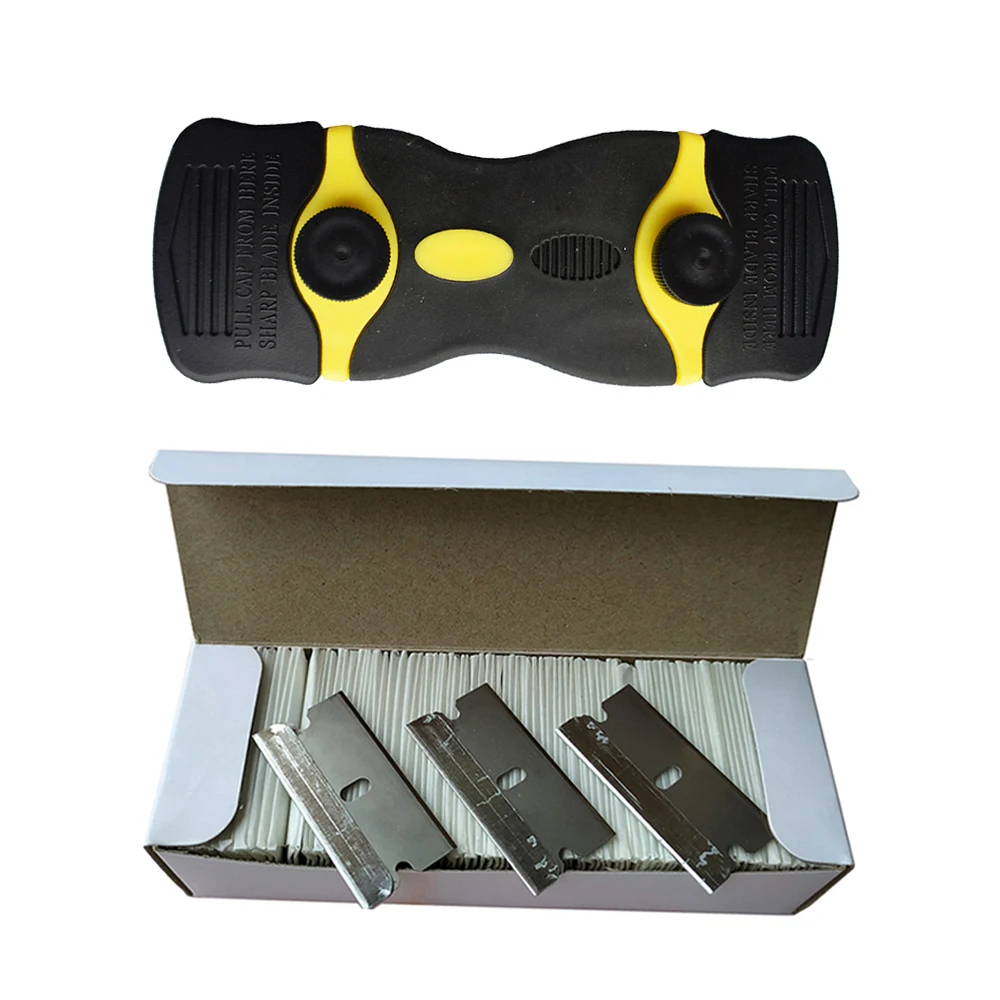 Clean Glass Scraper Tool Window Cleaning Car Film 100pcs Blades Scrape Off Ceramic Glue Kitchen Household Supermarket Use