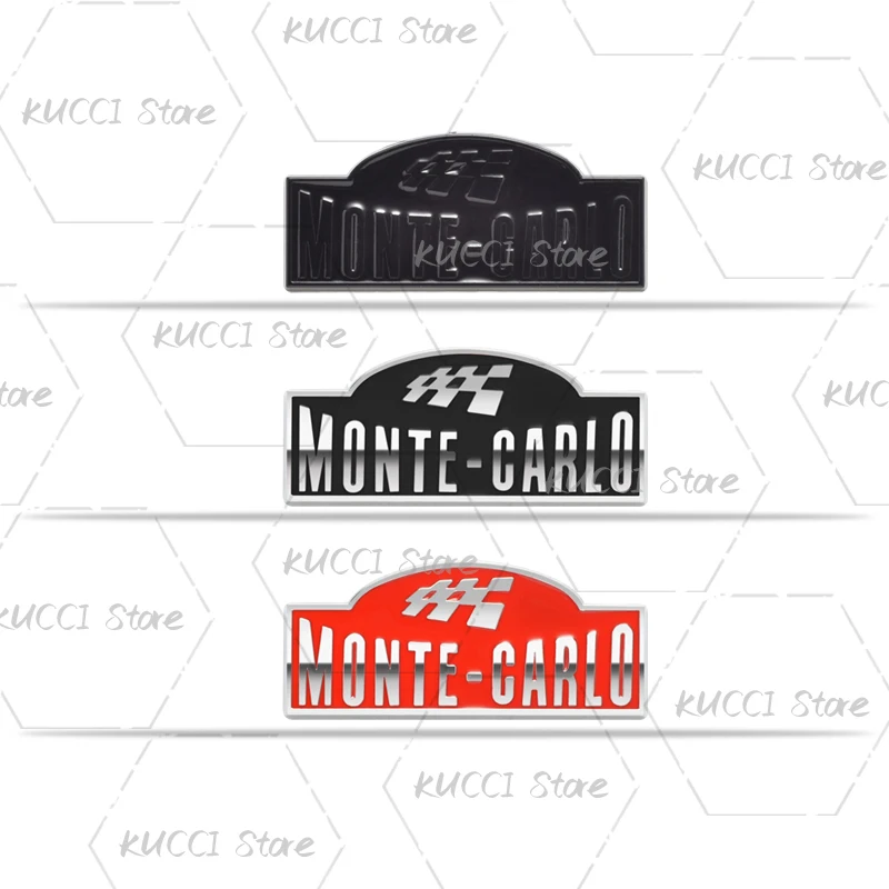 Alloy Metal MONTE CARLO Grille Emblem Rear Trunk Badge Sticker For Skoda Octavia Superb VRS Kamiq Citigo Kodiaq Rapid Fabia Yeti