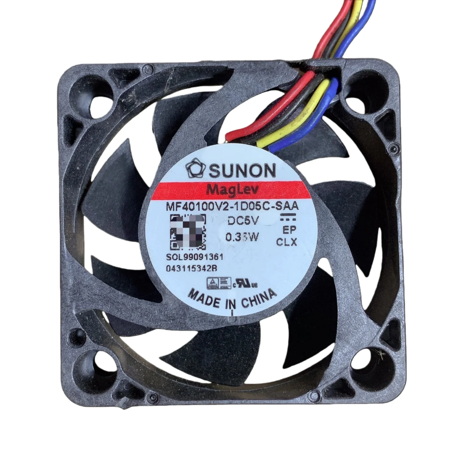 MF40100V2-1D05C-SAA DC 5V 40x40x10mm PWM Temperature Control Silent Cooling Fan for Router Mini PC Projector 4cm