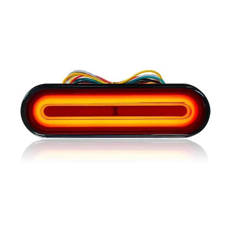 AliExpress NONE New Universal Motorcycle Brake Light With Turn Signals 12V-80V Compact Dual Color Dirt Bike Light Waterproof For ATV Tail Light