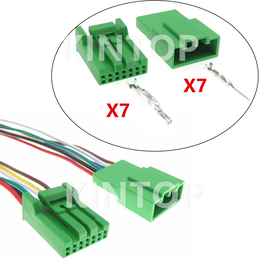 Espelho Retrovisor Do Carro Cablagem Soquete, Conector não lacrado, Auto ACS Sensor, 7 Pins, IL-AG5-7P-S3C1, 1 Set