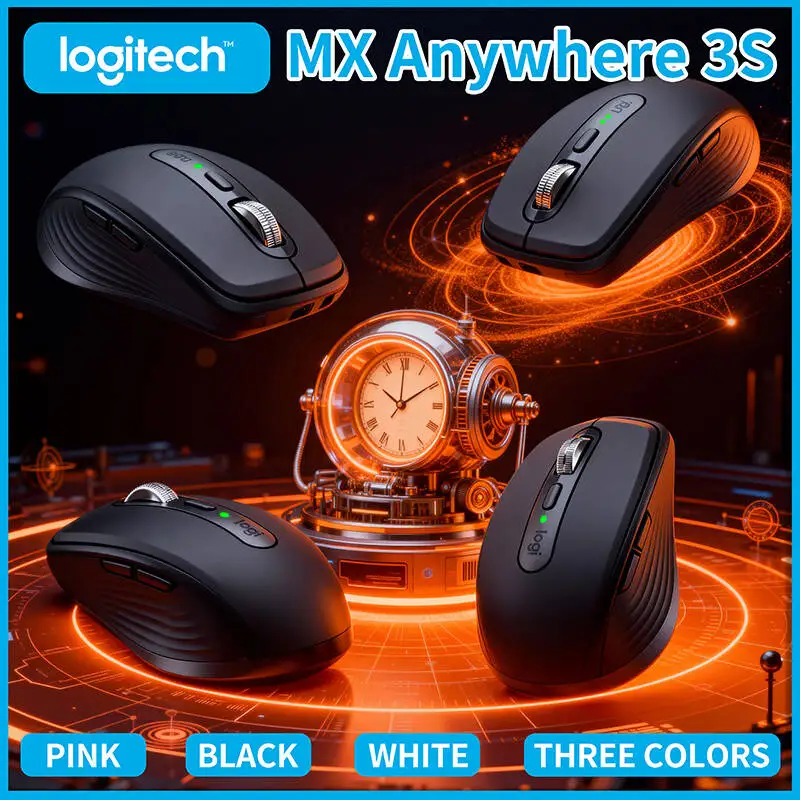

Logitech MX Anywhere 3S Mouse with Logi Options+ Software, Customizable Gestures, Silent, 8K DPI