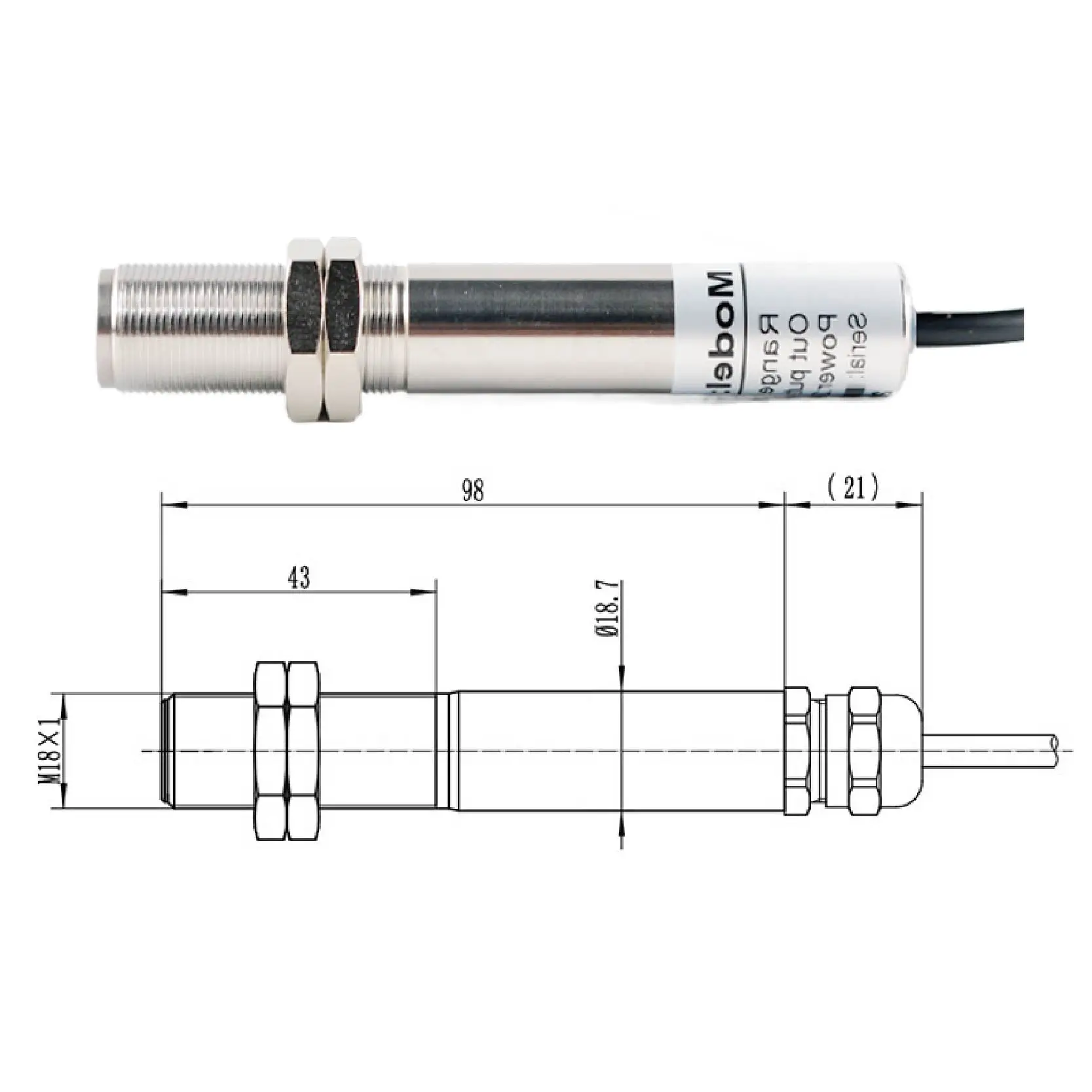 Rs485 Output Infrared Temperature Sensor Non-contact Industrial Probe High Precision Digital Transmitter Fixed