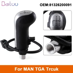 6Pin M14x1.5 Truck Electric Gear Shift Knob 8 Speed+R Gear Shifter Lever Head 81326200091 For MAN TGA TS040