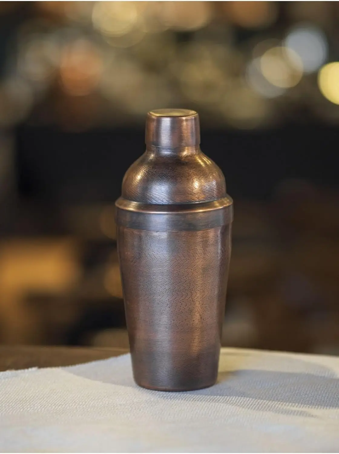 Copper Cocktail Shaker Hand Hammered Design 400 ml Oksit Bakır Color for Bartending and Mixology | Pure Copper with Tin Lining