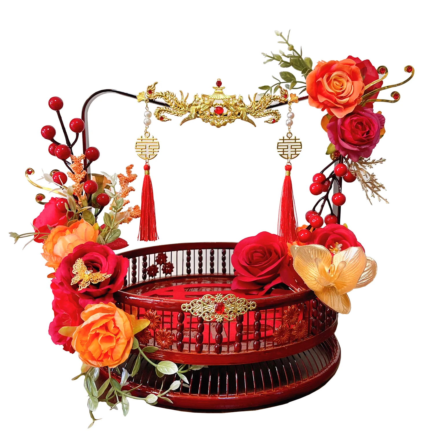 신발 바구니 중국 상자 키스 게임 소품 방 드레스 숨겨진 결혼식 신발