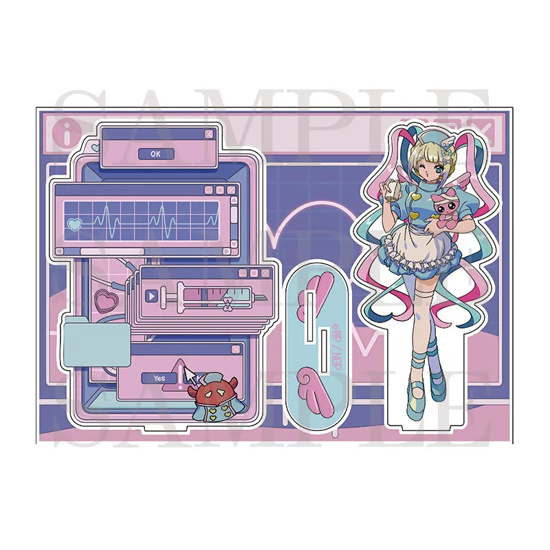 Anime Needy Streamer Overload OMGkawaiiAngel Assembly Type Acrylic Stand Model Plate Keychains Desktop Ornament Festivals Gifts