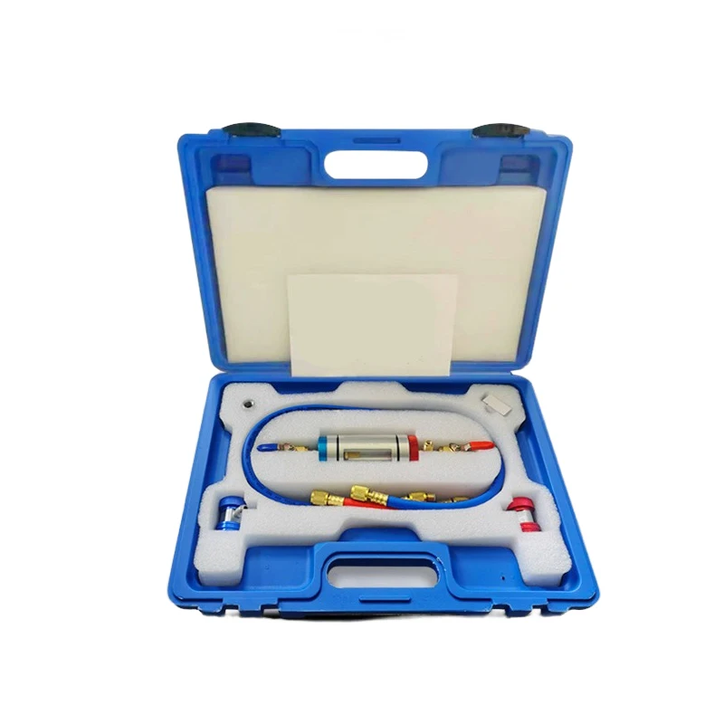 

Professional Car AC Refrigerant Oil Analyzer & Filler Universal Auto Air Conditioning Diagnostic Tool for Compressor Oil Filter