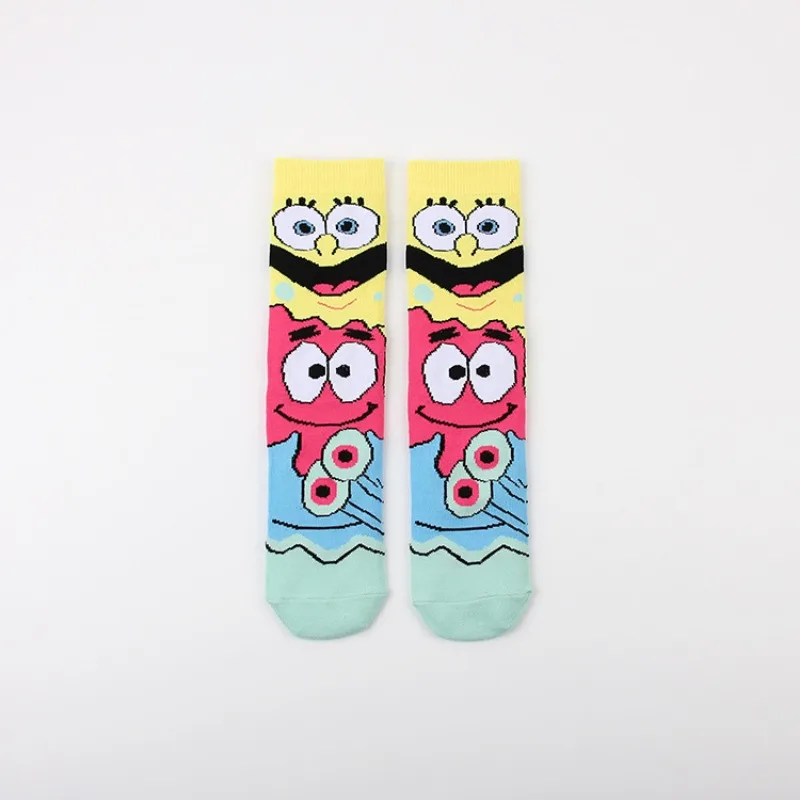 MINISO New style SpongeBob Cute Socks Patrick Star Cartoon Men\'s Fashion Sock Sexy Couple Fashion Socks Funny Socks Size 36-43