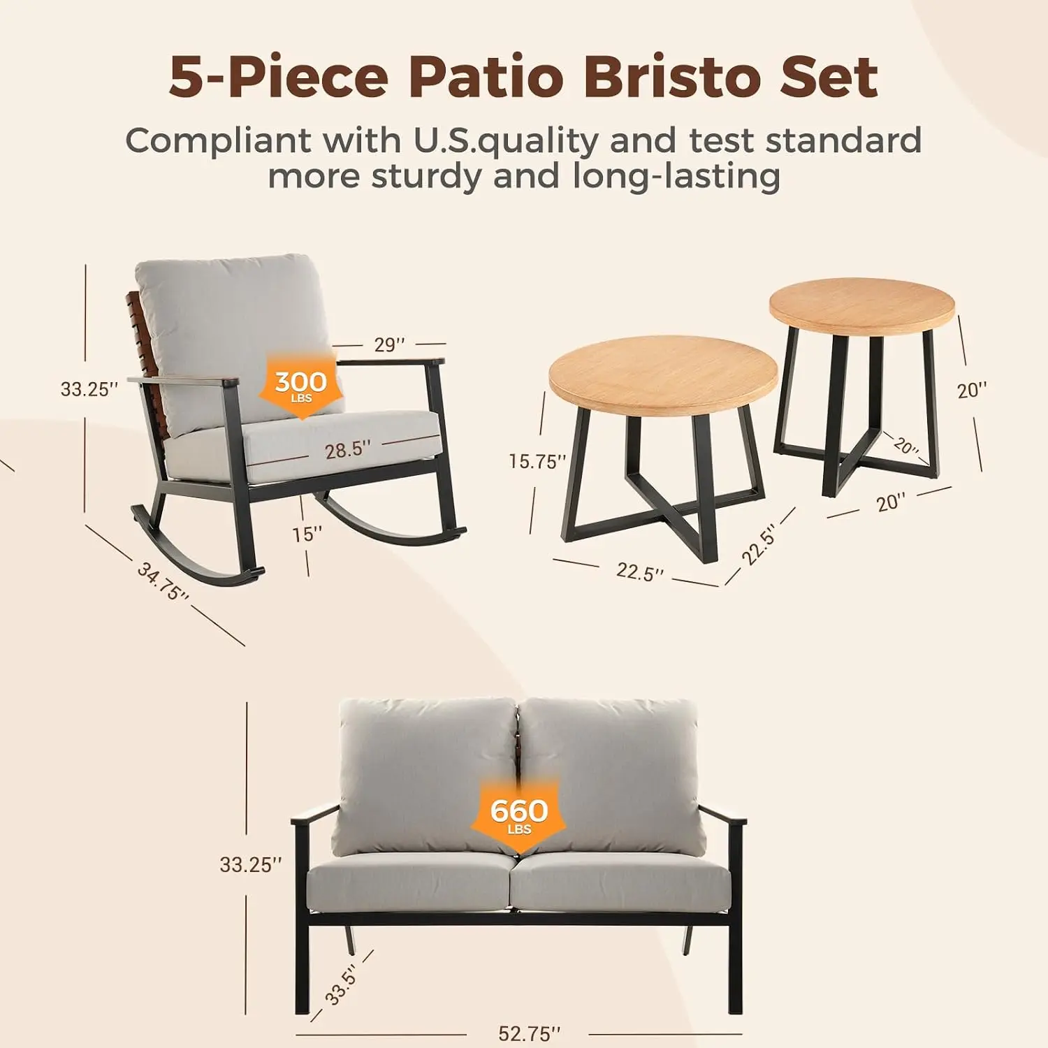 2-Piece Wicker Loveseat Bistro Set, Outdoor