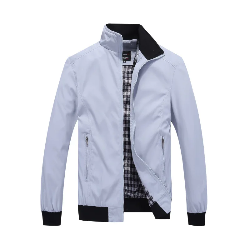 MRMT 2024 Brand New Men's Casual All Match Stand Up Collar Solid Color Fashion Slim Jacket Large Size Top Jacket