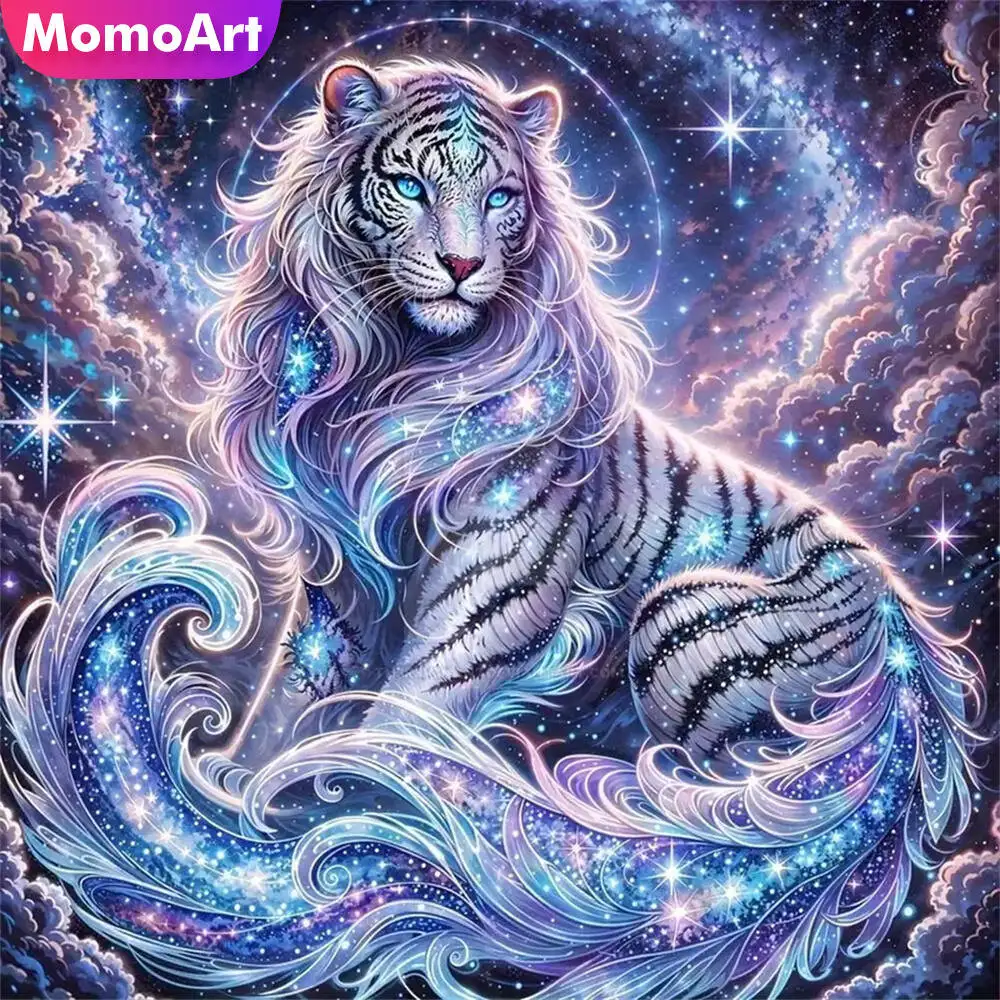 Momoart 5D DIY Diamond Embroidery Tiger Animal Picture Of Rhinestones Diamond Painting Cross Stitch Mosaic Decor For Home