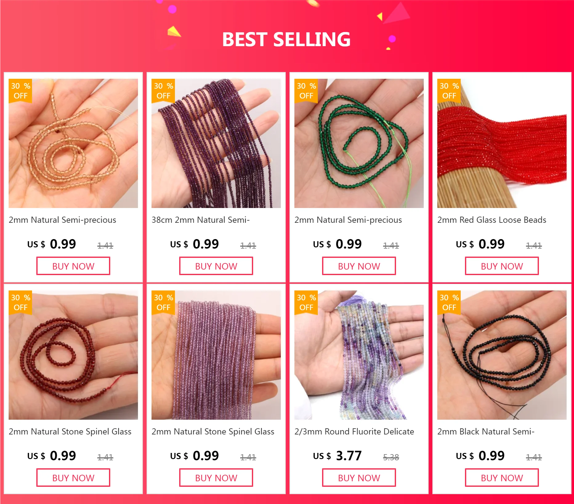 2 mm schwarzer natürlicher Halbedelstein Spinell lose Perlen für Frauen Schmuckherstellung DIY Frauen Armband Halskette Zubehör 38 cm – Detail 1