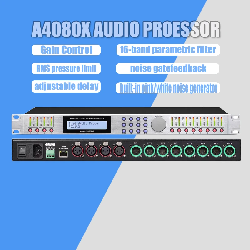 

A4080X profession Audio Processor Digital Effects Processor Professional Sound Controller System For Karaoke Stage