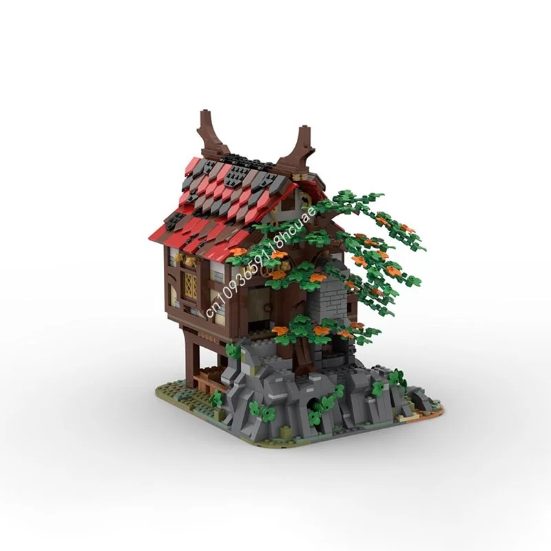 1407 pz MOC MEDIEVALE BAKERIA Modello modulare Blocchi di costruzione Regali di Natale Architettura Giocattoli fai da te Mattoni creativi Compleanno per bambini