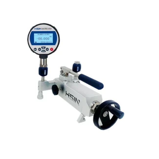 

400Bar Pressure Gauge Comparator HSIN615 Hydraulic Water Oil Pressure Calibration Hand Pump Portable High Pressure Calibrator