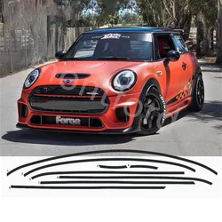 For Mini Cooper R56 2 Door 2007-2013 Glossy Black Window Exterior Decorative Moulding Trim Seal Decoration Strip Stickers