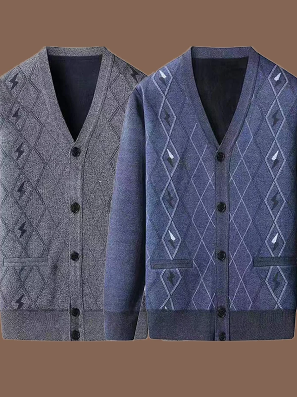 

Мужской вязаный свитер V-Ne, жилет из смеси хлопка, весна-осень, повседневный свободный крой иpa Sle с ромбовидным узором