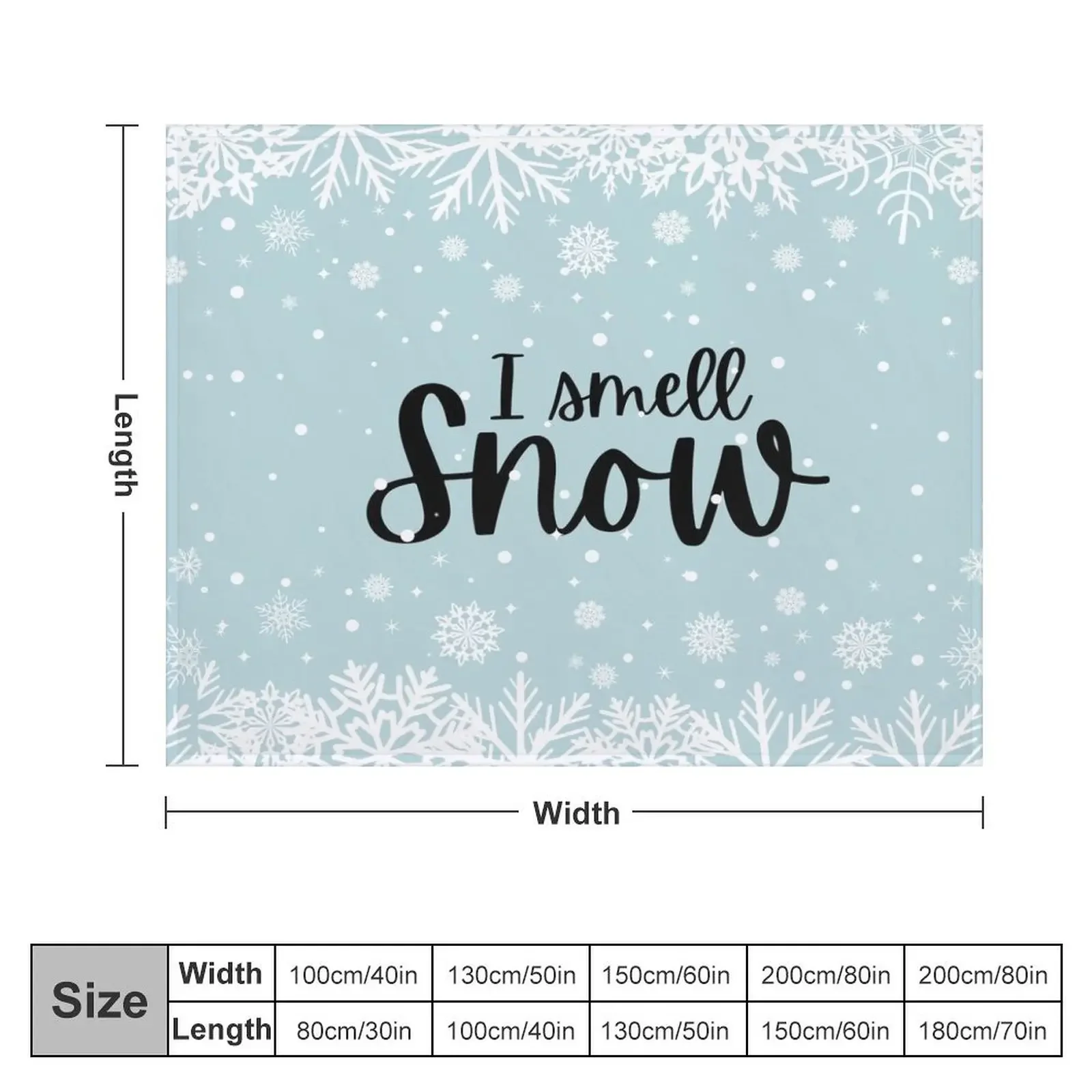 I Smell Snow Throw Blanket Kid'S Large Sofa Quilt valentine gift ideas Blankets