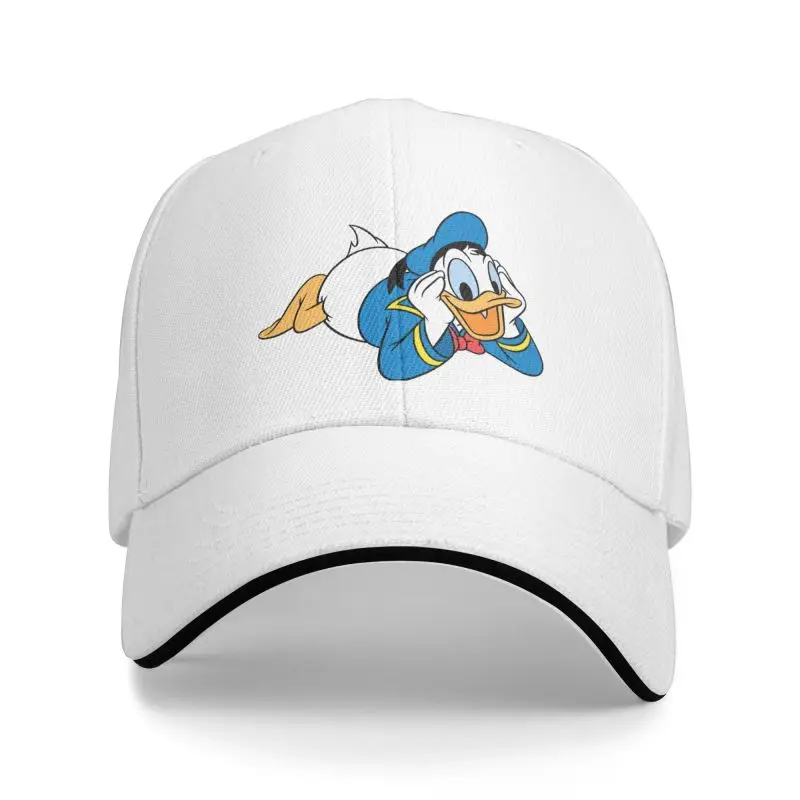 Custom Donald Duck Anime Manga Baseball Cap for Men Women Adjustable Dad Hat