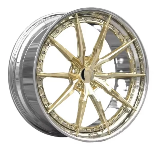 Forged Wheel Hub Factory Direct New Alloy Chrome Finish Multi Spoke Racing Car Universal Fitment for Alloy Passenger Car Wheels