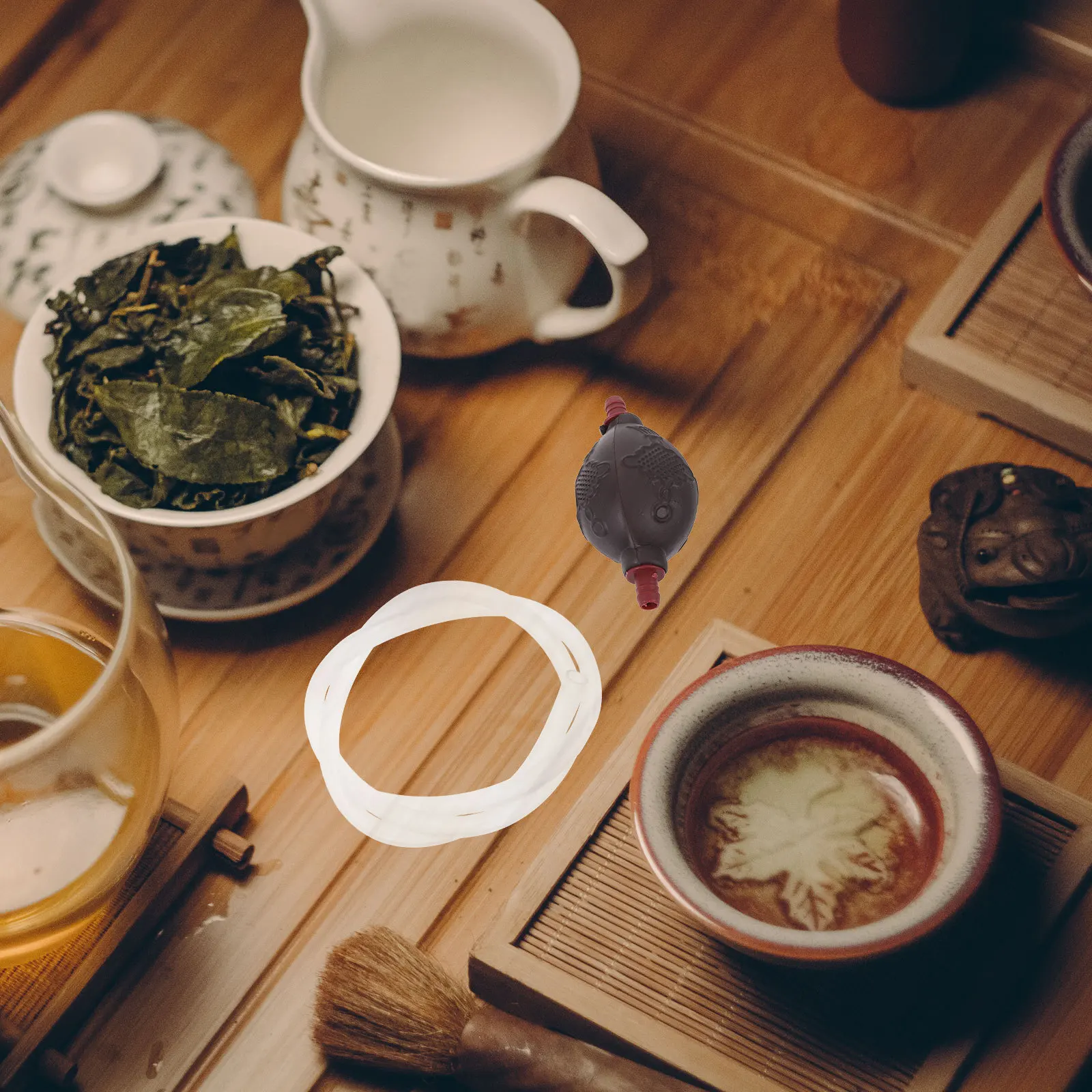 1 مجموعة 1 مجموعة من خرطوم الصرف المضاد للتجميد لعلبة الشاي شفط كرات دائم مرنة استنزاف أنبوب حفل الشاي طقم ملحقات الأنابيب