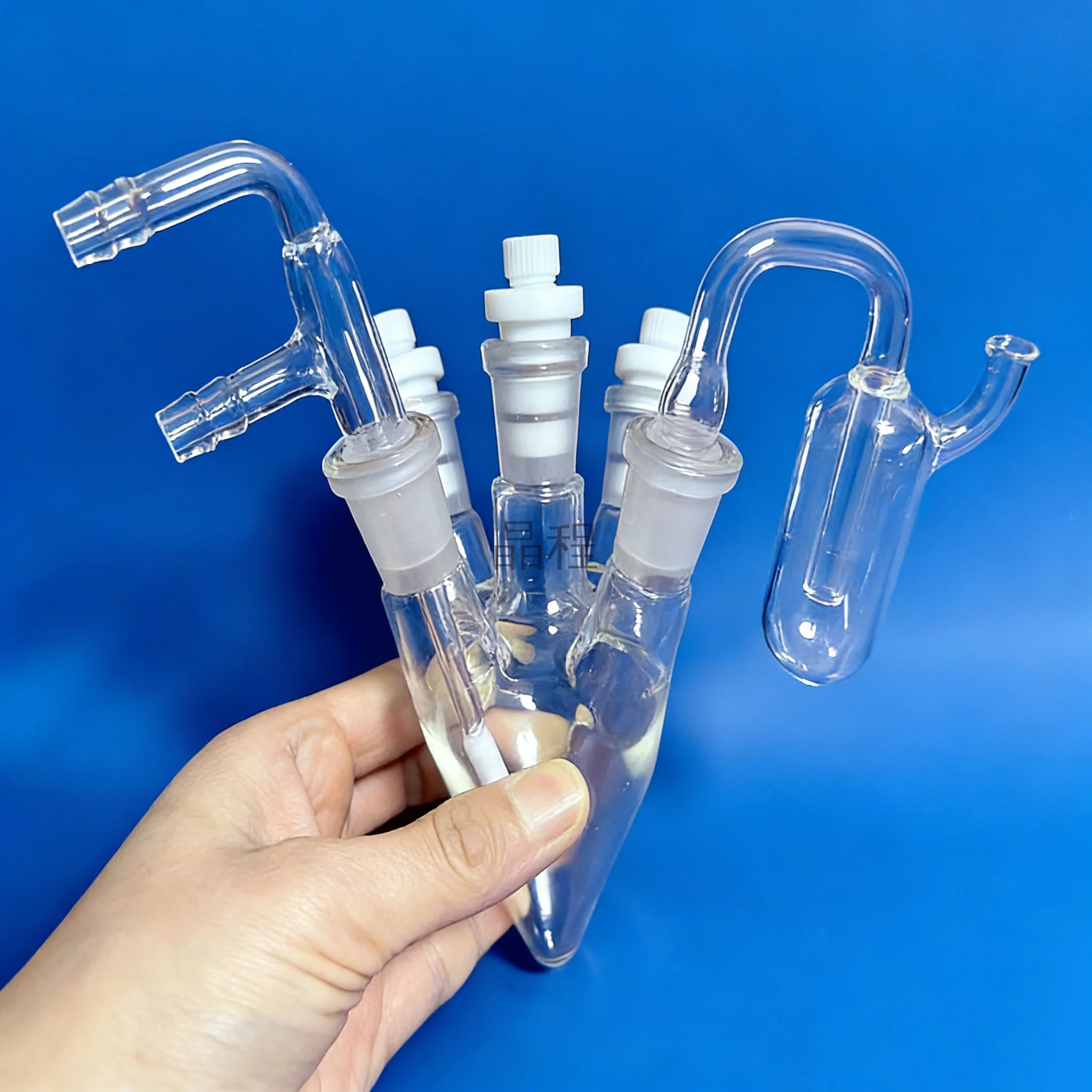 

Small Five Mouth Electrolytic Cell 20ml/30ml/50ml Electrolytic Experiment Glassware