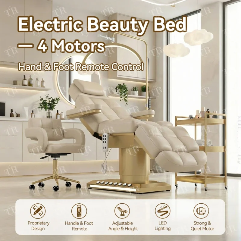 

Кушетка косметологическая Turri Camilla Reclinable Salon с 4 моторами, для салонов красоты, спа и косметологических кабинетов