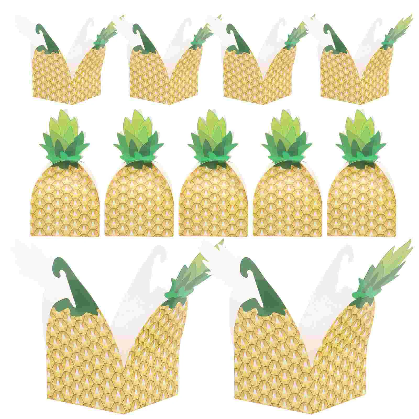 

20 Pcs Pineapple Theme Wedding Birthday Party Favor Boxes Paper Candy Containers Gift Packaging Sweets Storage Elegant Festive