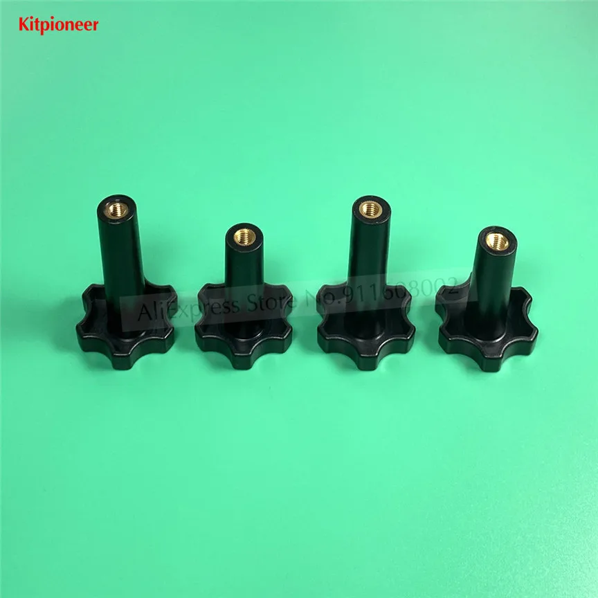 4 Plastic Screw Nuts Black Clamping Nuts Spare Parts For Soft Ice Cream Machine Accessories 2 Short + 2 Long Options M8/M10