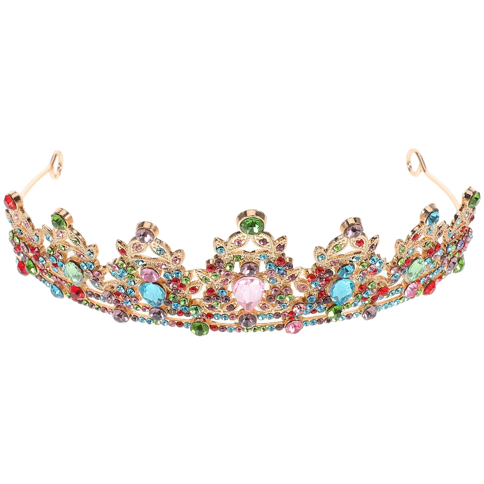 

Princess Tiara Bridal Headdress Birthday Present Bridesmaid Crown Metal Hair Decor for Wedding Hairband