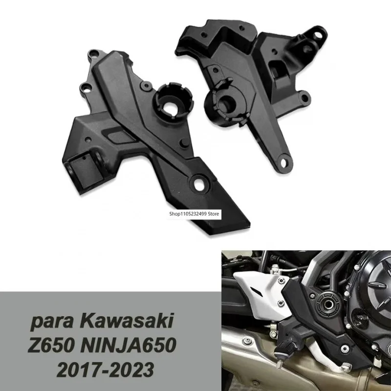Motorcycle Aluminum Left/Right Front Footrests Fixed Pedal Support Accessories for Kawasaki Z650 NINJA650 2017-2022 23