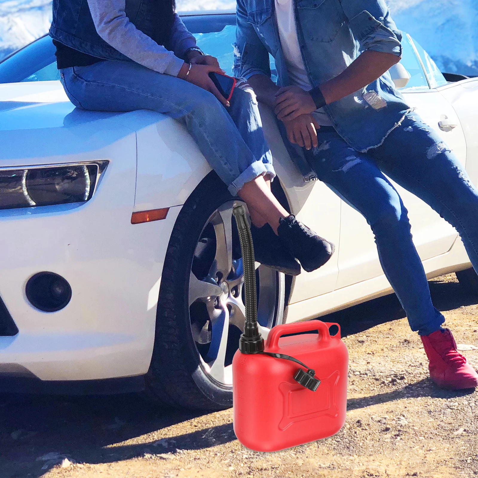 

5L Container Heavy-Duty Wear-Resistant Reusable Fuel Jug for Outdoor Adventure Vehicle Emergency Backup Supply