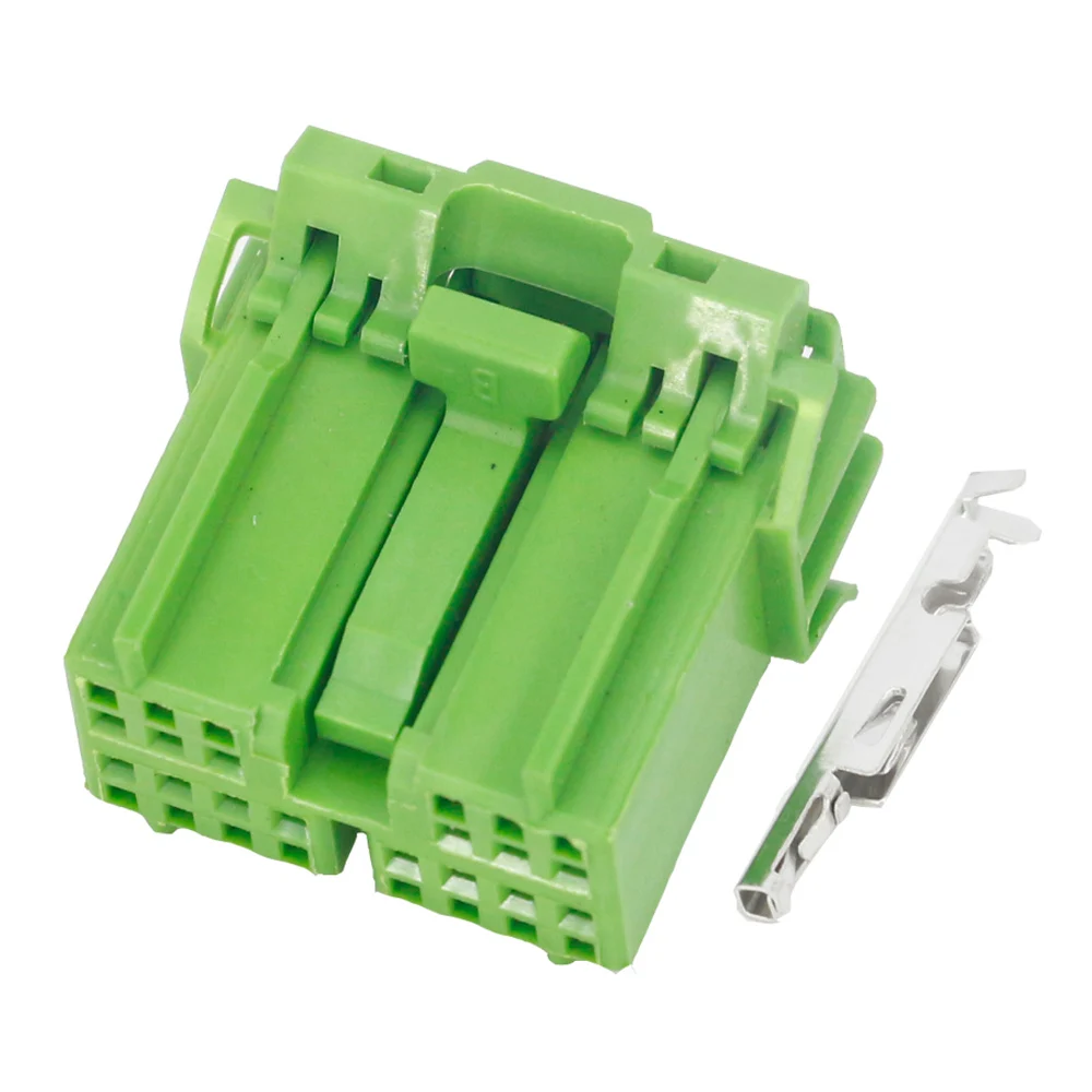 5 PCS 14 Pin clamp waterproof green car connector  with terminal DJ7141A-1.2-21 14P car connector