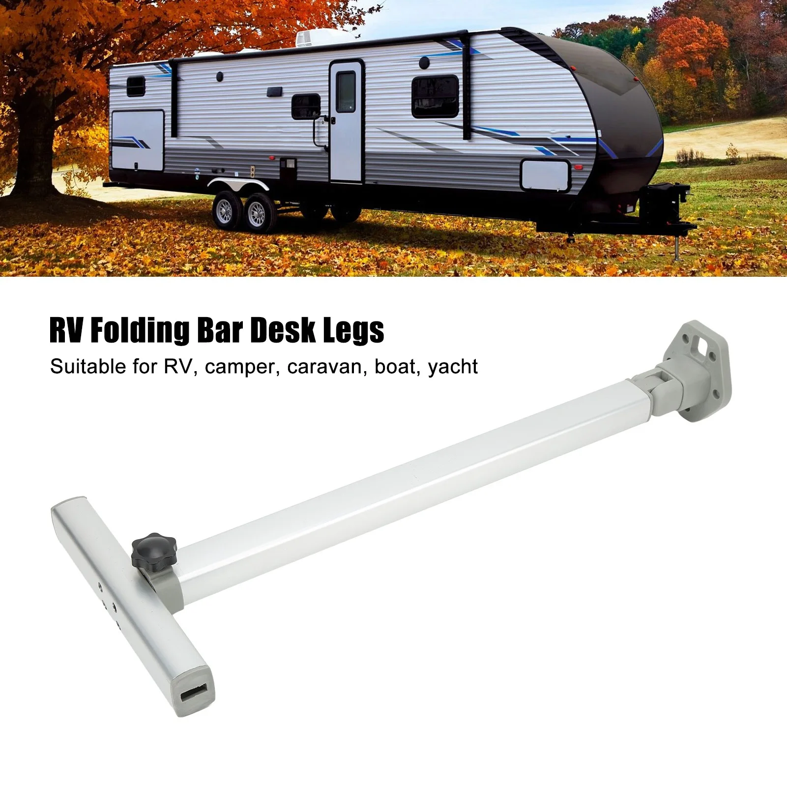 

RV Foldable Bar Support Anodized T Bar Flexible RV Adjustable Bar Desk Legs Strong Support 590 To 775mm for Campers