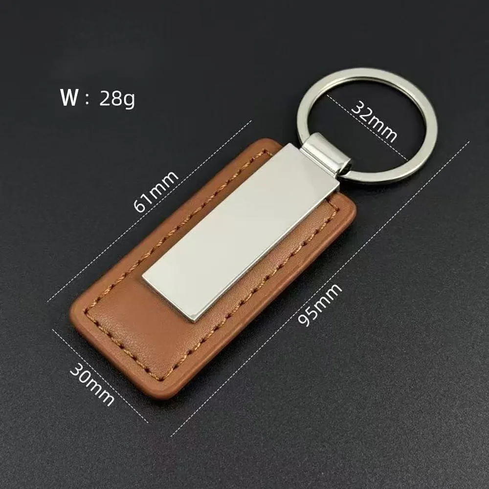 Business-Textur Leder Metall Schlüsselanhänger Auto Motorrad Herren und Damen Schlüsselring Personalisierbar Vintage Tasche Auto-Zubehör Freundesgeschenk – Detail 4