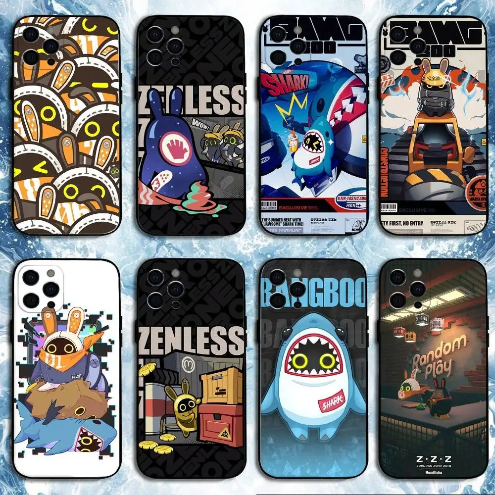 

Zenless Zone Zero ZZZ Bangboo Phone Case For iPhone 16,15,14,13,12,11 Plus,Pro Max, Soft Silicone Black Cover