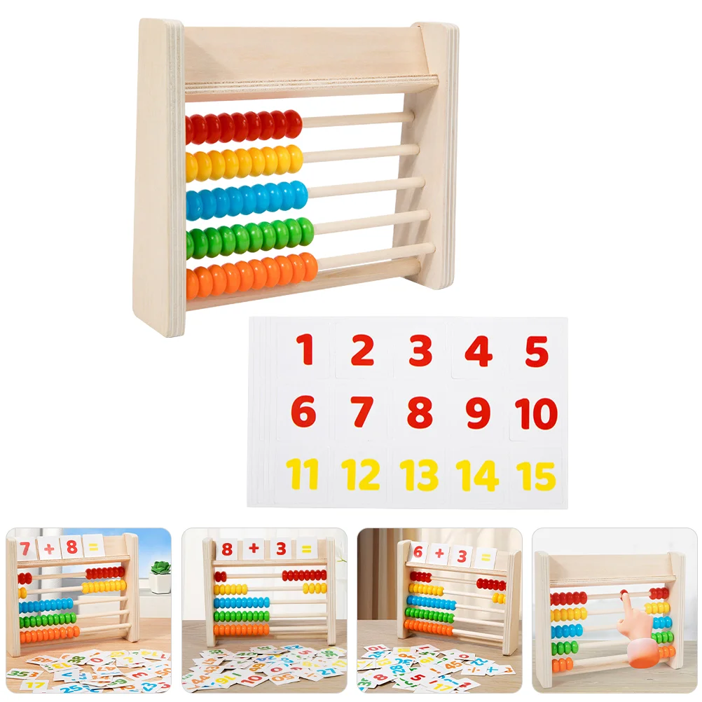 

1 Set Calculation Rack Counting Frame Wooden Math Calculation Enlightenment Toy for Kids calculation vintage abacus