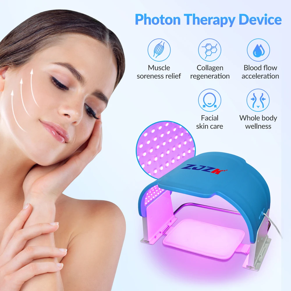 Face Mask Skincare Led Red Light Therapy Mask Both Man and Women Also Use for Skin Rejuvenation Shrinking Pores Anti-Acne