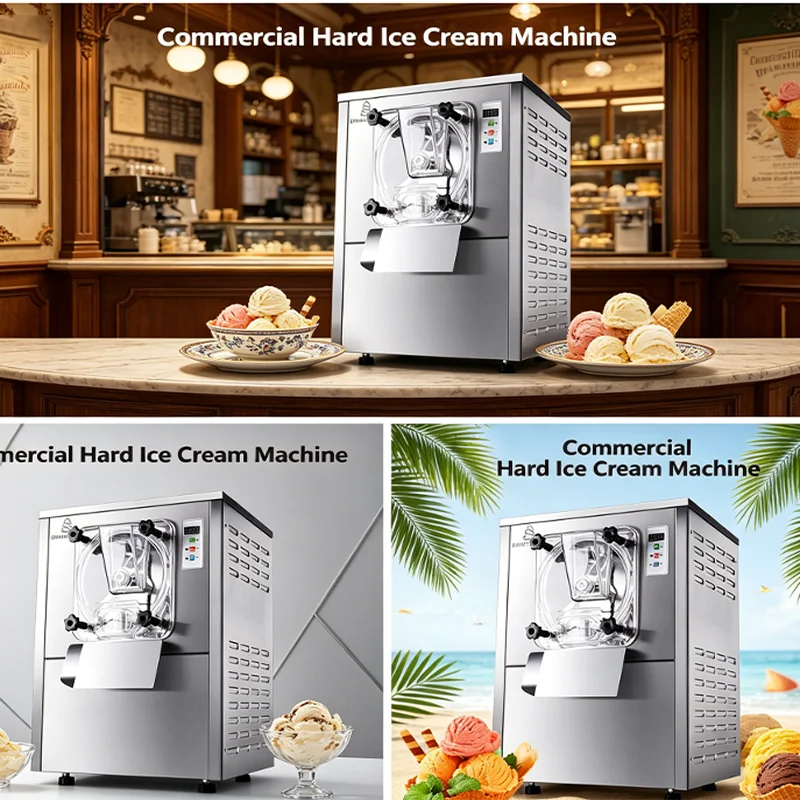 Commercial Hard Ice Cream Machine Stainless Steel Ice Cream Making   Machine