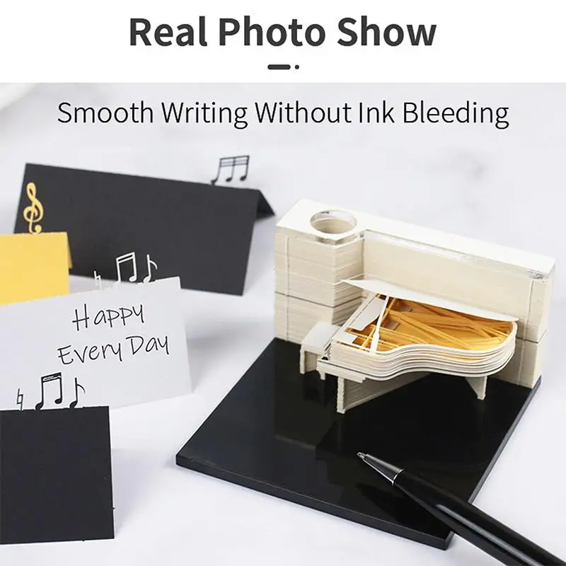 -Time Piece Calendar 2027 Desk Calendar 3D Tear-away Calendar Paper Carving Art Memo Pad Notepad Christmas Desktop Decoration