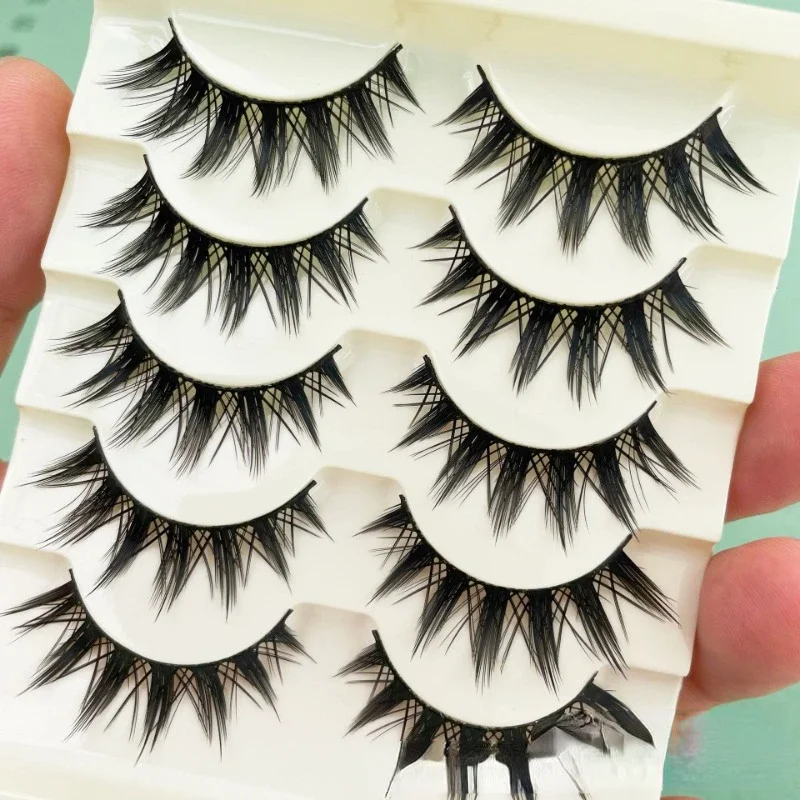 رموش مزيفة من الشيطان الأسود السميك ، رموش قطعة كاملة ، طبيعية ، رموش شيطان صغيرة ، بيع بالجملة ، جديدة