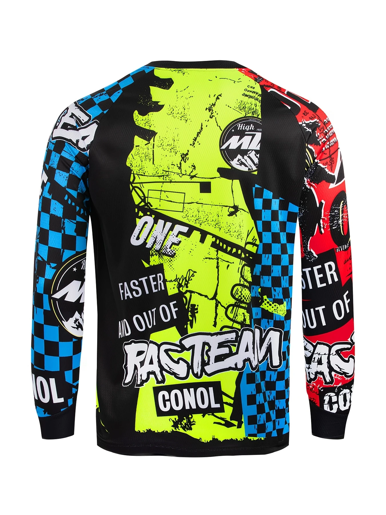 Graffiti MTB Motocross Langarmtrikot, Familien-Set, Offroad-Dirt-Bike-Renn-Sporttrikot, bedrucktes Freizeit-Outdoor-Reit-Oberteil – Detail 6