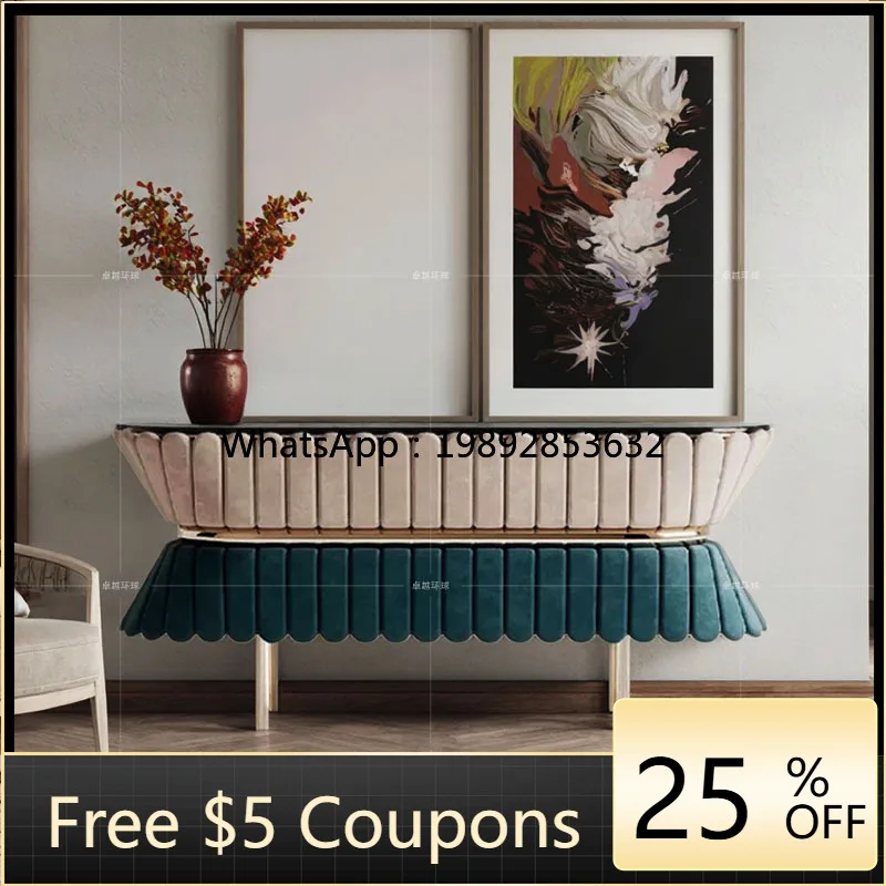 YFY Italian Style Entryway Console Luxury High-End Feel Mansion Villa Entryway Modern Wall-Mounted